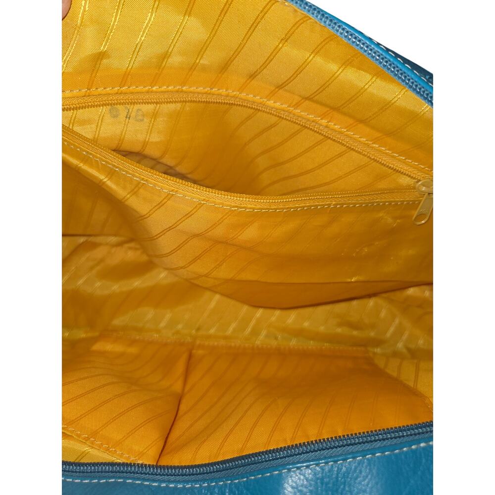 Blue Genuine Leather Cargo Bag - Picture 13 of 15
